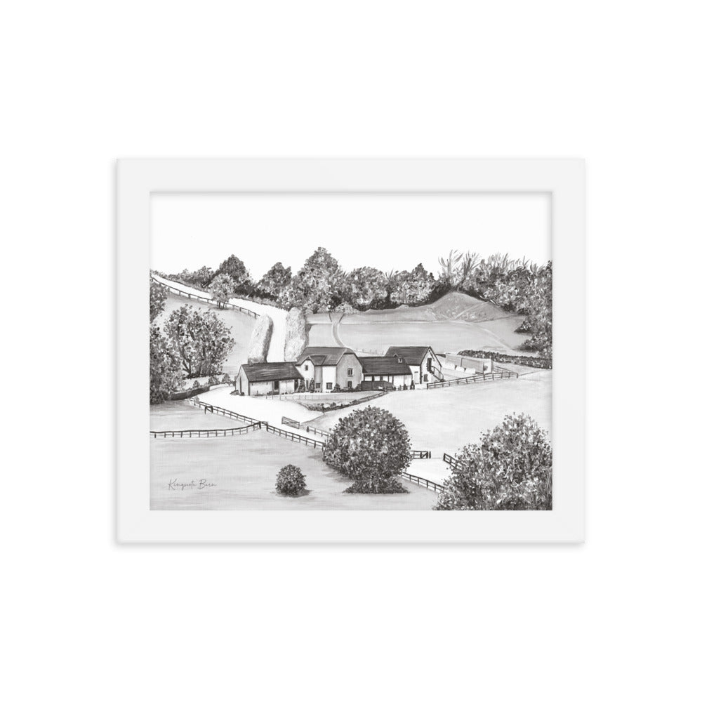 Kingscote Barn Framed Art Print