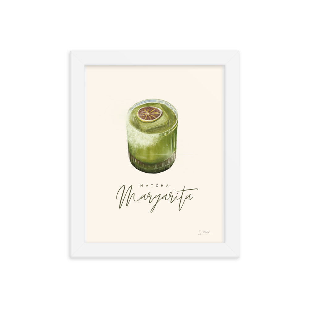 Matcha Margarita Framed Art Print