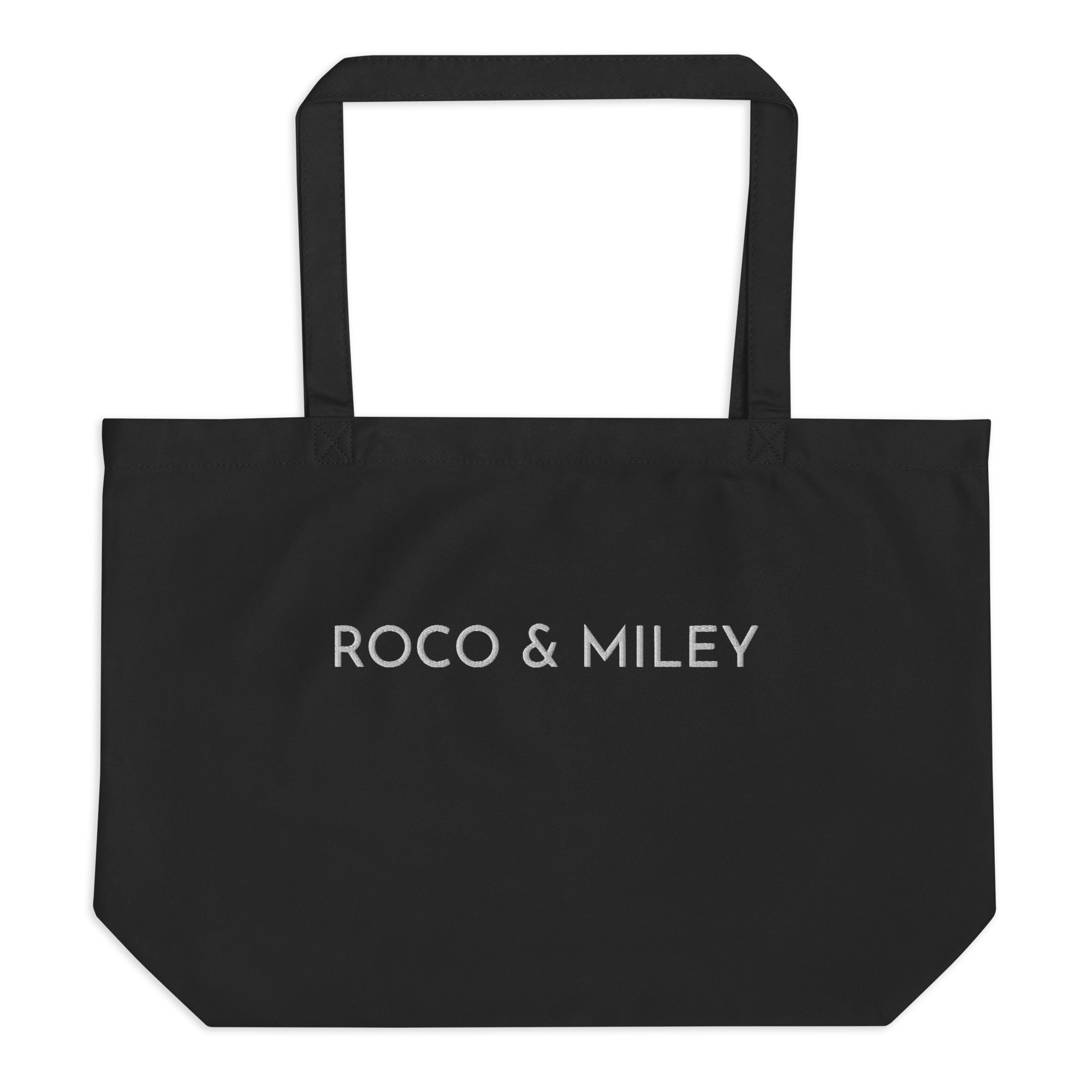 Roco &amp; Miley Large Organic Tote Bag with Embroidered Logo