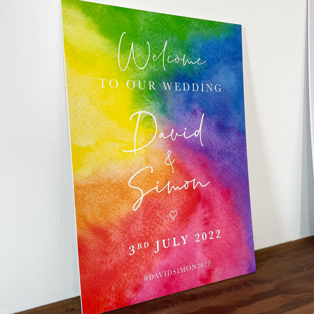 Rainbow Welcome Board - LGBT Pride