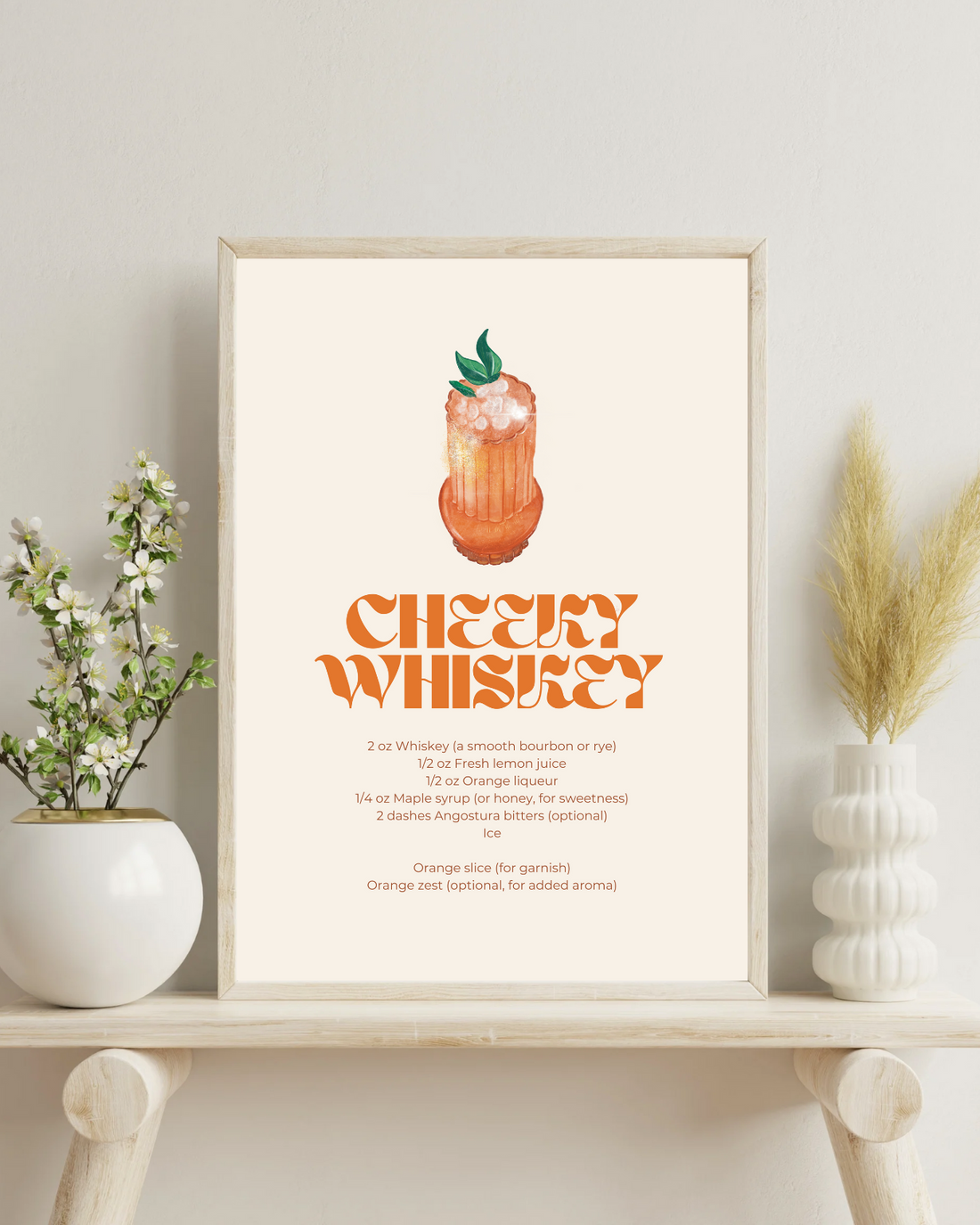 Cheeky Whiskey Cocktail Print
