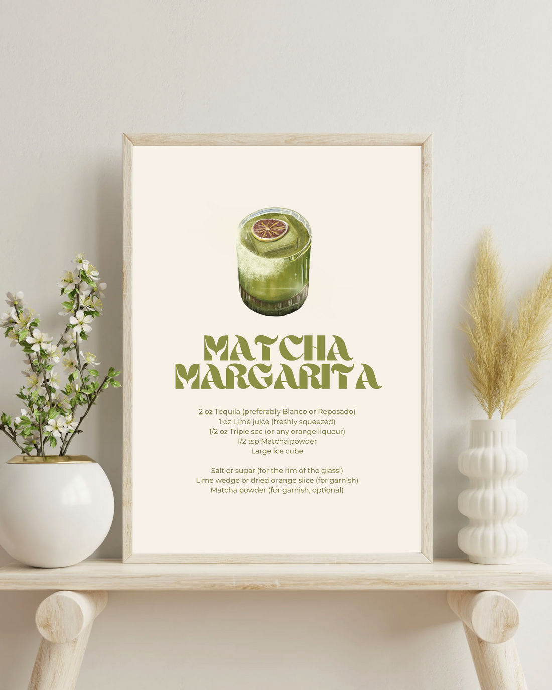 Matcha Margarita Cocktail Print