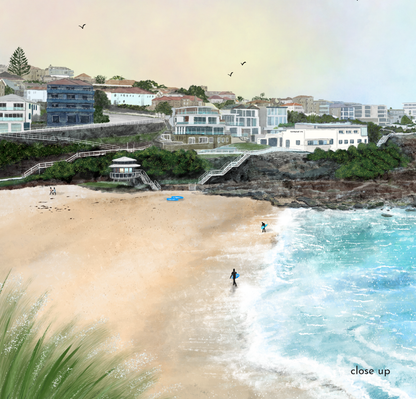 Tamarama Beach Sydney Framed Art Print