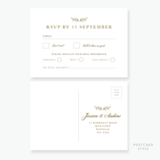 Gold Leaf RSVP Card