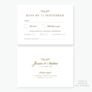 Gold Leaf RSVP Card