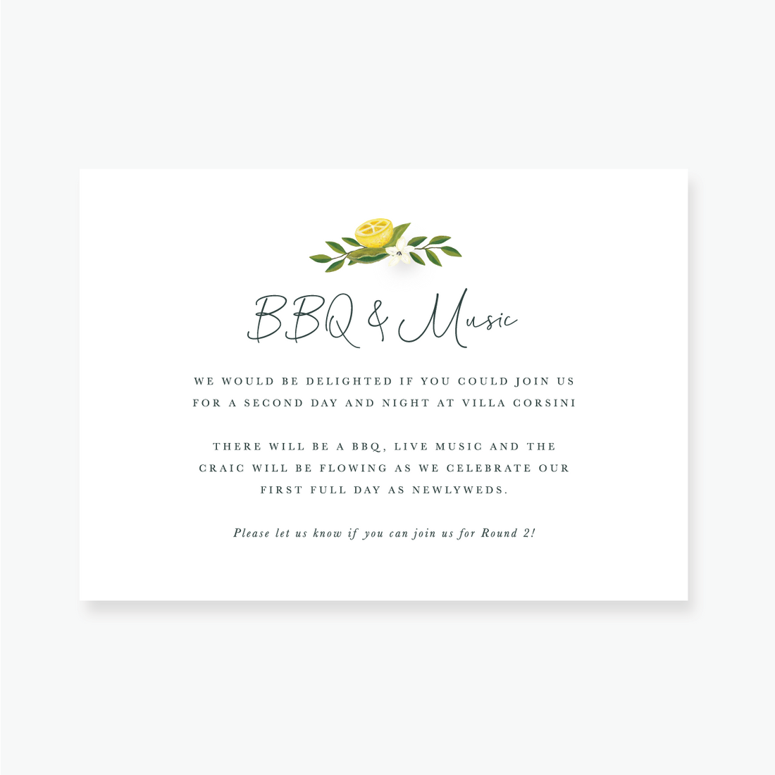 Lemon Garden Enclosure Card