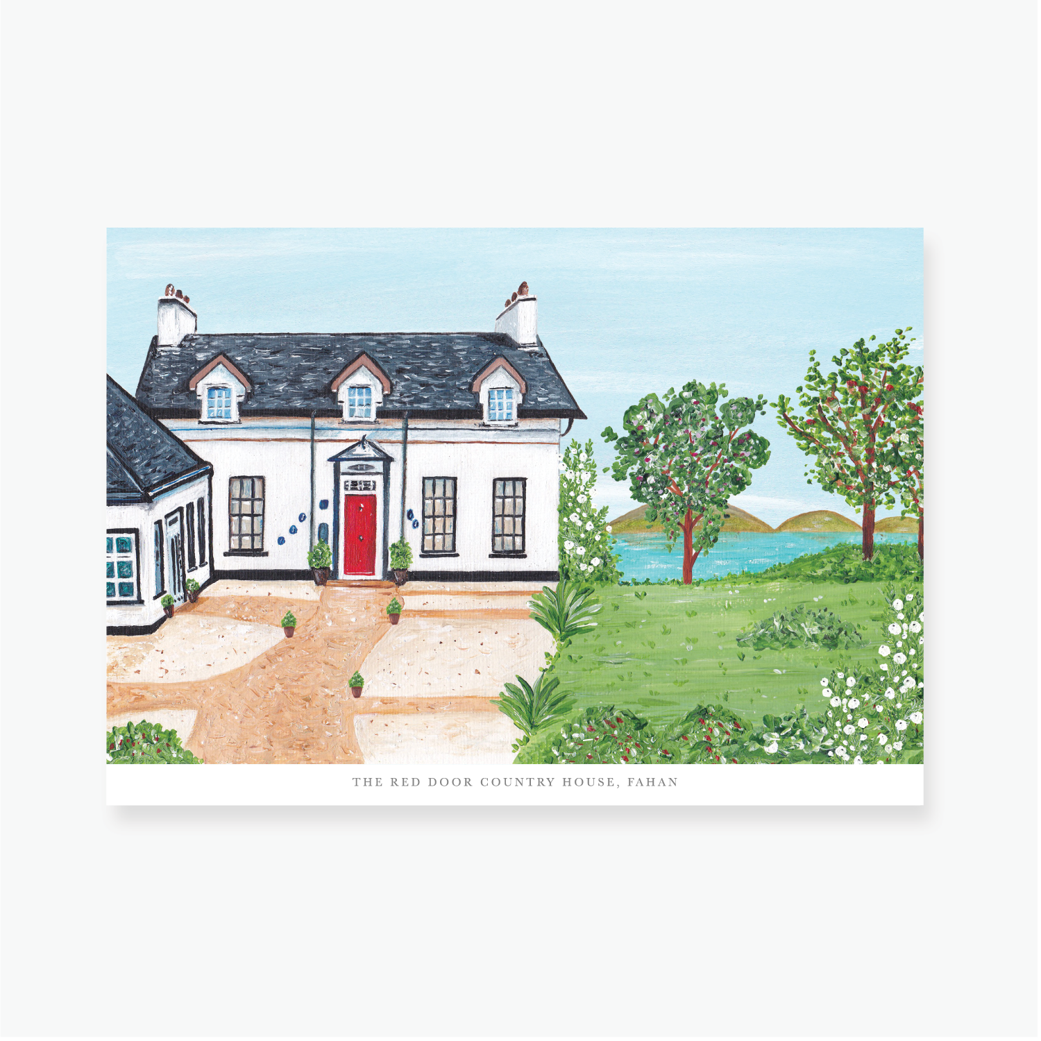 The Red Door Country House Art Print