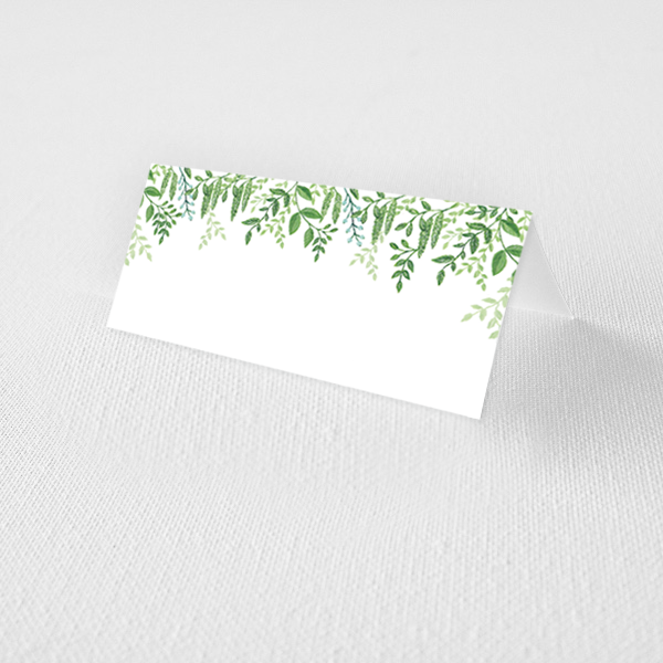 Green Foliage Place Cards (Set of 10)