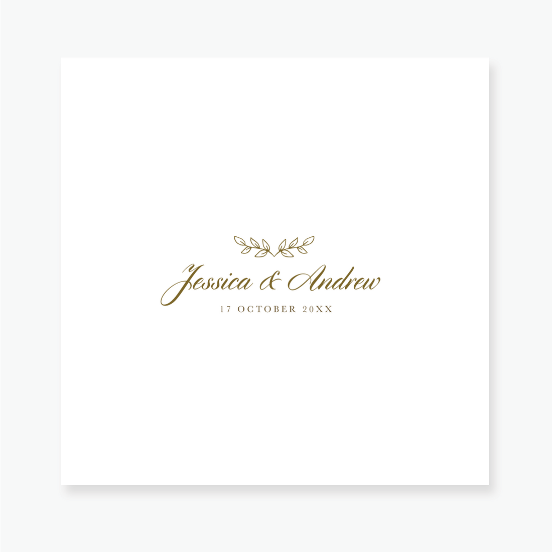 Gold Leaf Save the Date Card