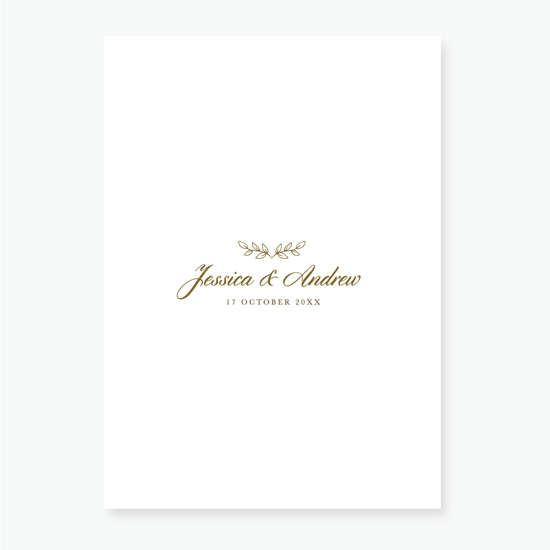 Gold Leaf Evening Invitation