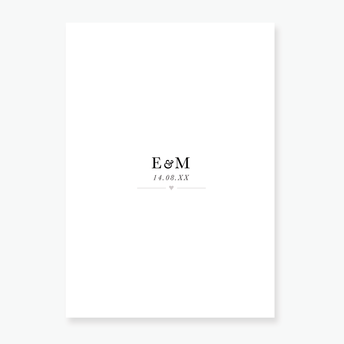 Just My Type Wedding Invitation