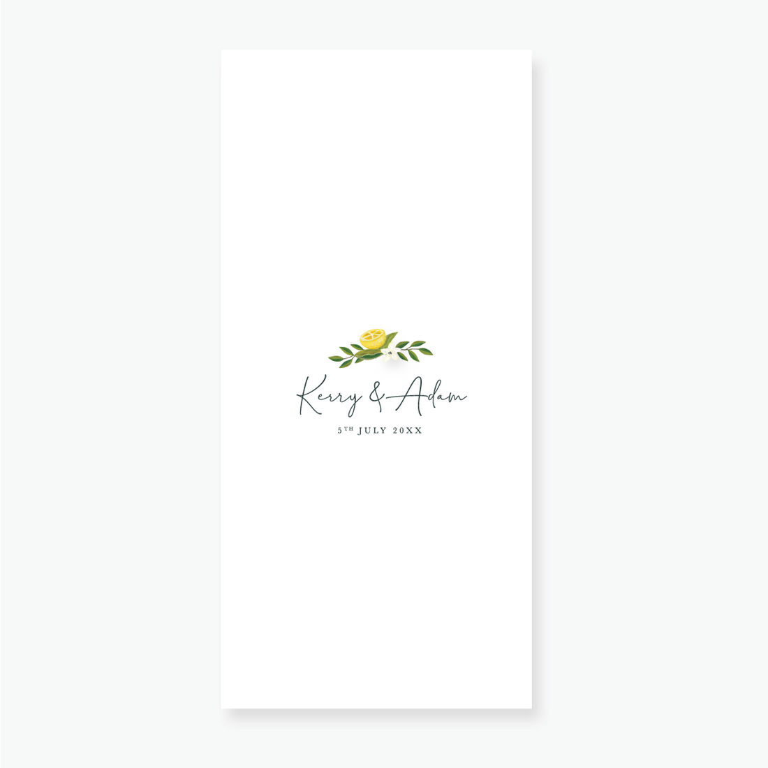 Lemon Garden Menu