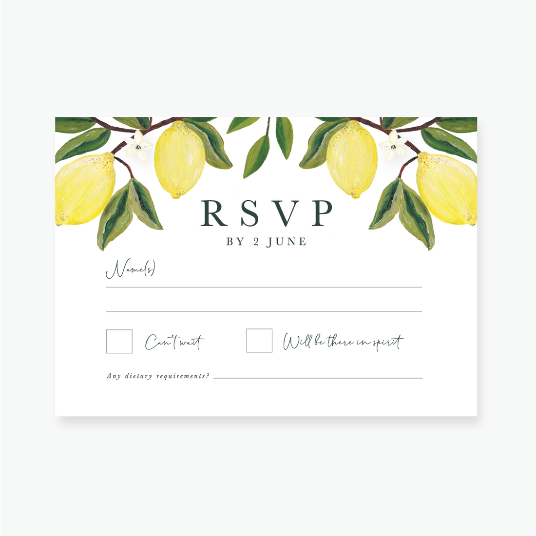 Lemon Garden RSVP Card