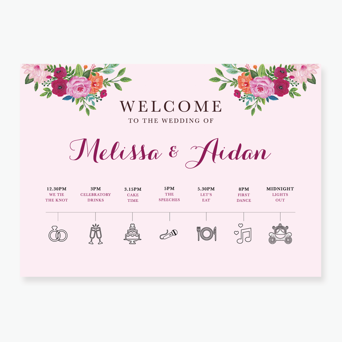 Wild Rose Timeline Board