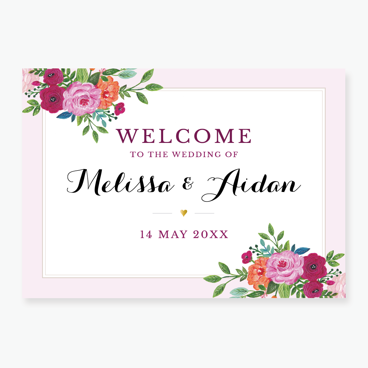 Wild Rose Welcome Board