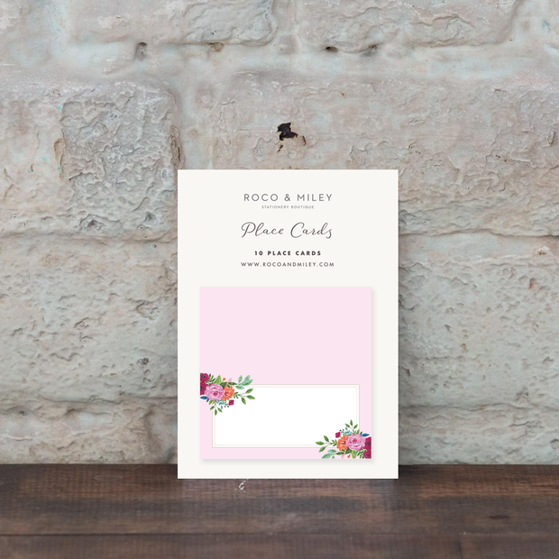 Wild Rose Place Cards (Set of 10)